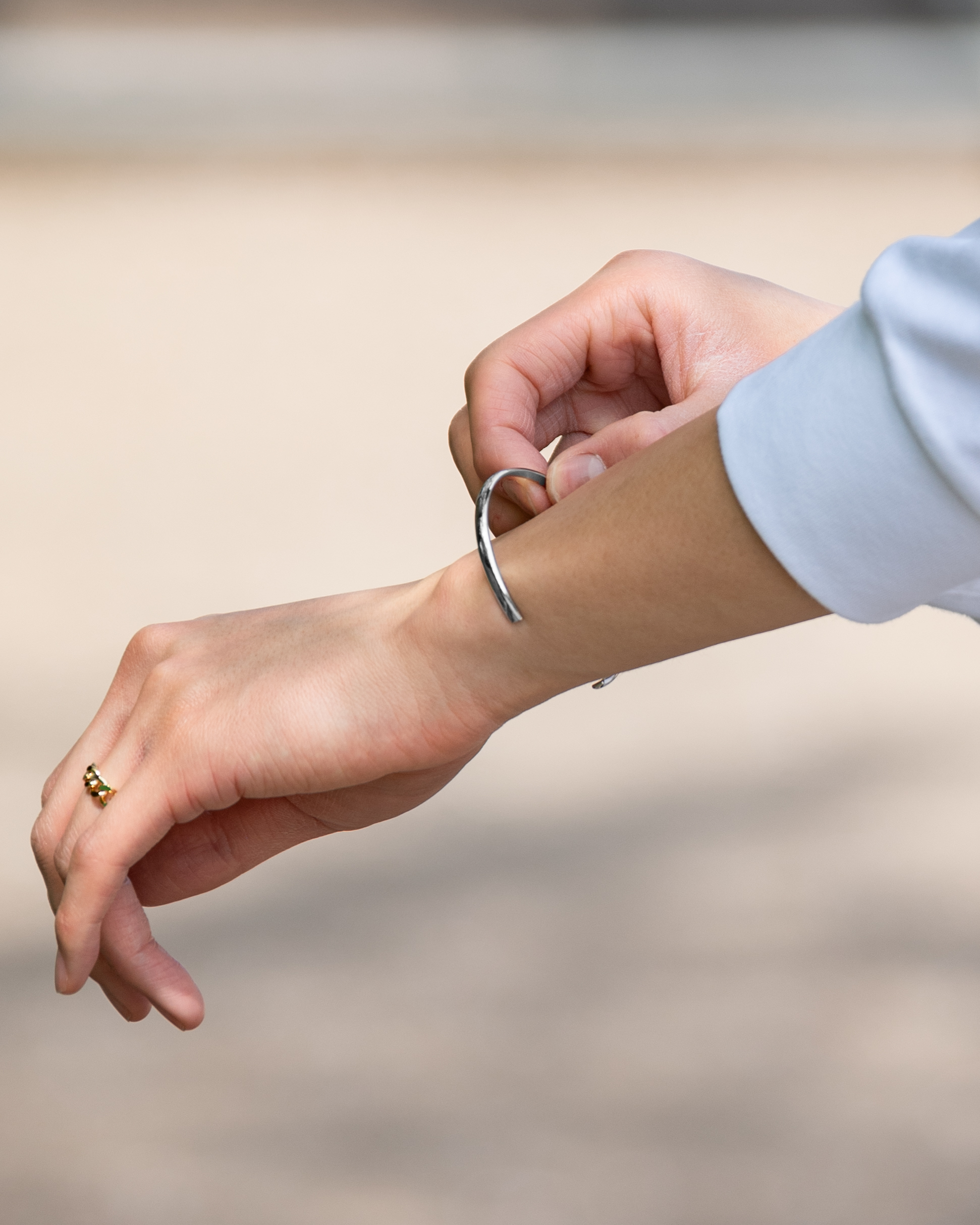 DOUBLE RL スターリングシルバー バングル Sサイズ DOUBLE RL DOUBLE RL スターリングシルバー バングル Sサイズ DOUBLE RL